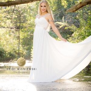 White formal gown dress