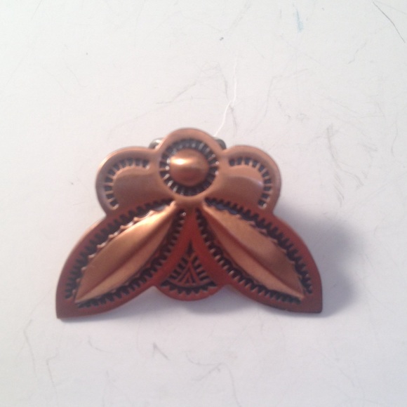 Vintage copper bracelet and clips - Picture 2 of 4