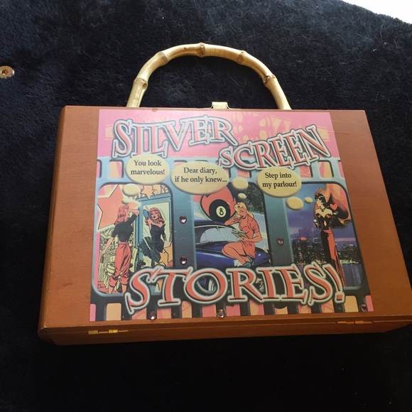 Wooden vintage style purse