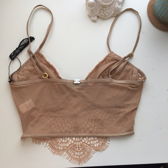 NWT For Love and Lemons Nude Bat Your Lashes Bra - Picture 2 of 4
