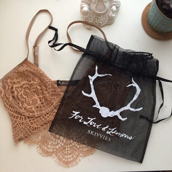 For Love and Lemons Other - NWT For Love and Lemons Nude Bat Your Lashes Bra