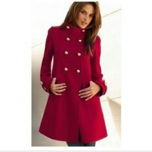 Victoria's Secret's Via -A-line Wool Military Coat