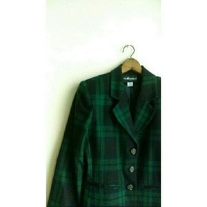 Vintage Plaid Peacoat/Blazer Size 6