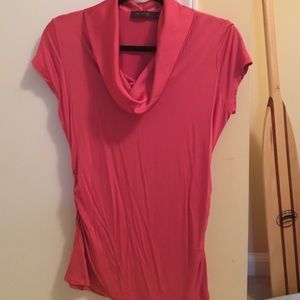 The Limited coral pink cowl neck top
