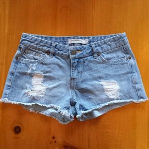 Denim cut-off shorts