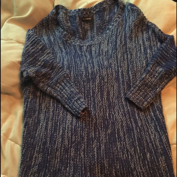 Express three quarter length sweater blue - Picture 2 of 4