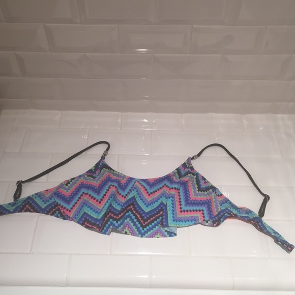 Chevron bathing suit top