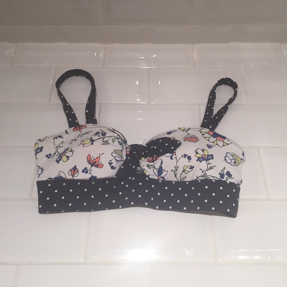 Floral bathing suit top