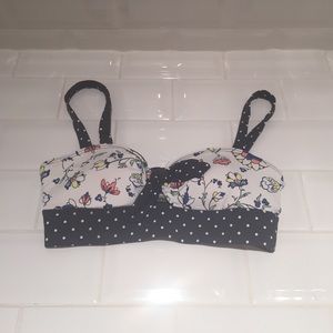 Floral bathing suit top