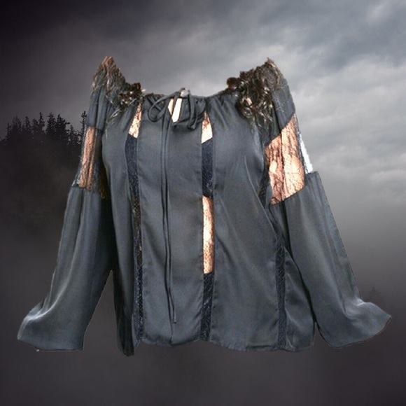 Black Tunic Top, Black Blouse,! - Picture 3 of 5