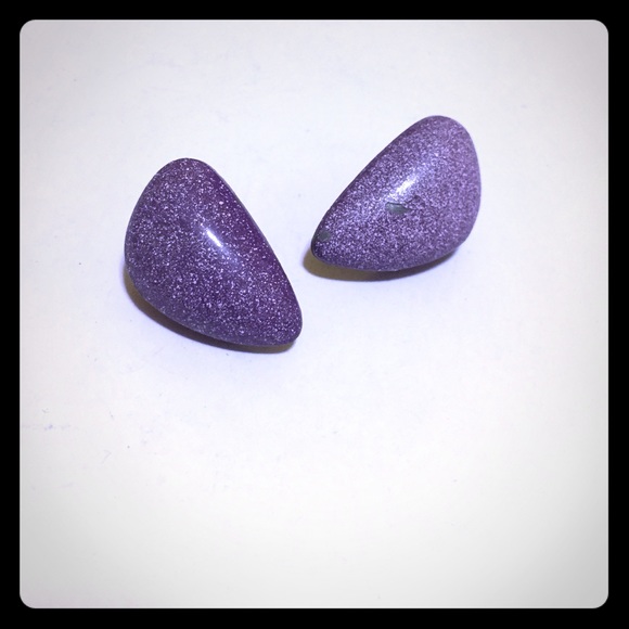Vintage 80's Purple & White Post Earrings