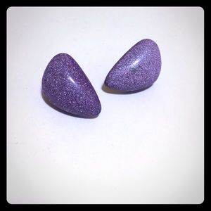 Vintage 80's Purple & White Post Earrings