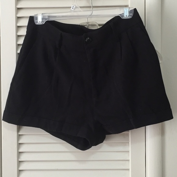High waisted black shorts