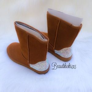Bling heel boots