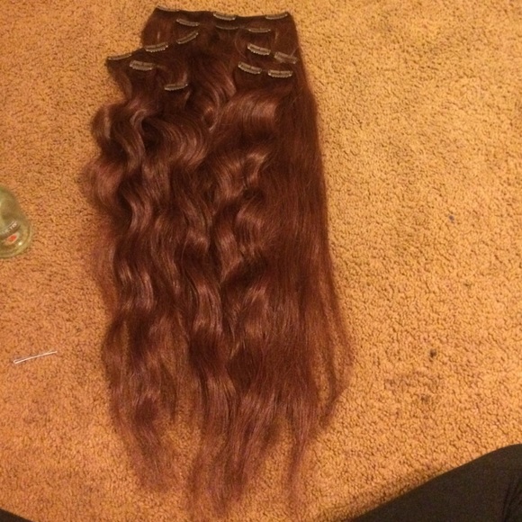 Auburn brown 22'inch hair extentions human hair