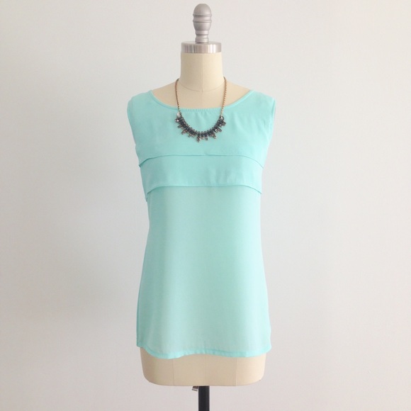 Turquoise Loose Fit Cocktail Party Top Blouse