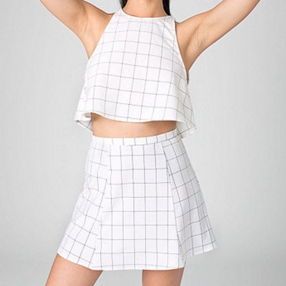 Grid Print Lulu Crop Top ✨ - Picture 2 of 4