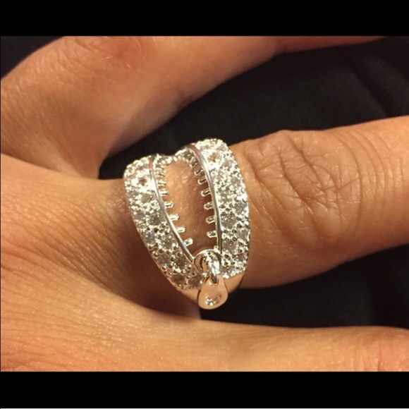 New Sterling Silver Zipper Ring - Picture 3 of 4