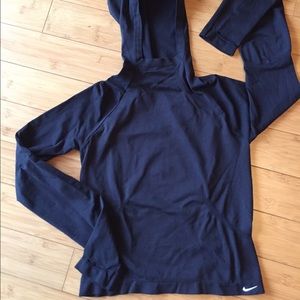Nike dri-fit hooded activewear shirt (black)