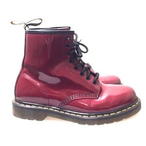 Dr. Martens Cherry Red 8 Eyelet 1460 Boot