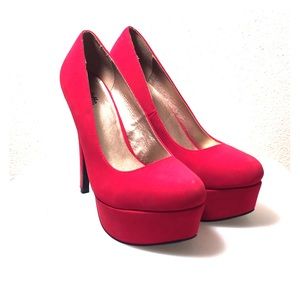 Charlotte Russe Red Platform Pumps