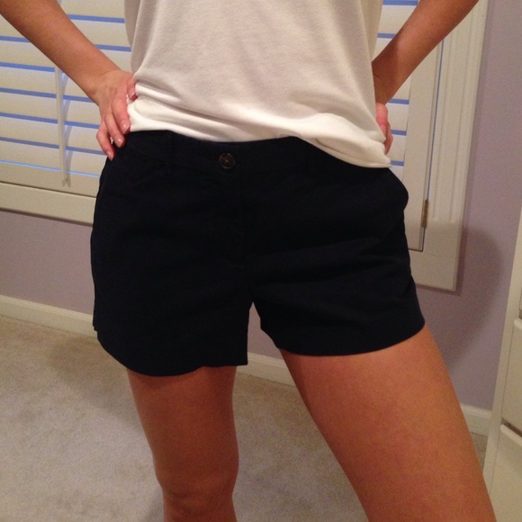 Navy blue chino shorts