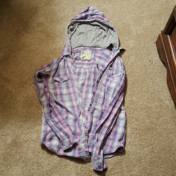Billabong hooded flannel