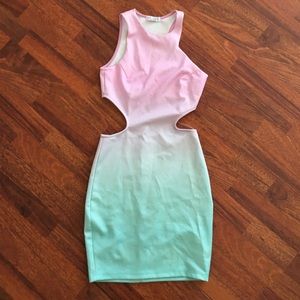 Pastel Gradient Bodycon Mini Dress