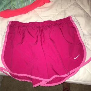 Girls pink Nike shorts