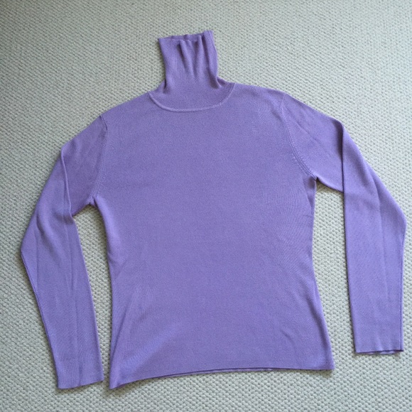 Silk turtle neck top