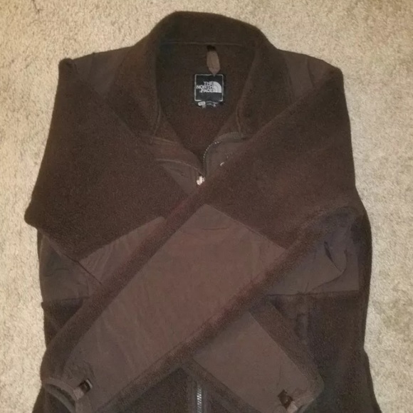 North face brown fleece jacket