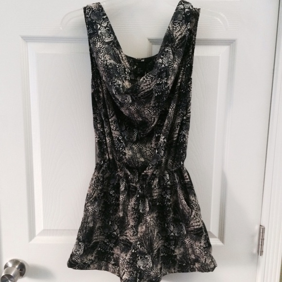 Snake Print Romper w/ Pockets