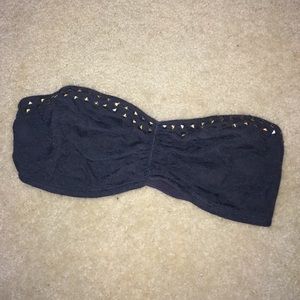 Grey Lace Pink Bandeau