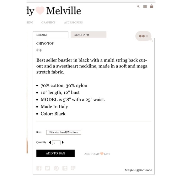 💥SOLD💥Famous Brandy Melville Chiyo Bralette Top - Picture 3 of 4