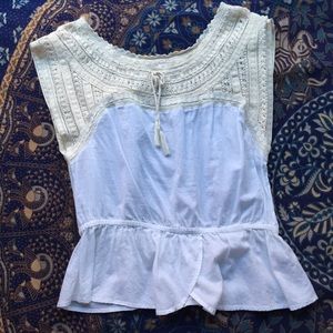 white Anthropology tank top (blouse)