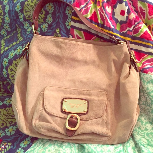 Brown suede Michael Kors purse