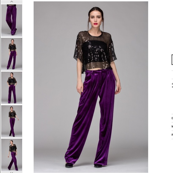 Nasty Gal Pants - Front Row Shop Velvet Trouser Pants