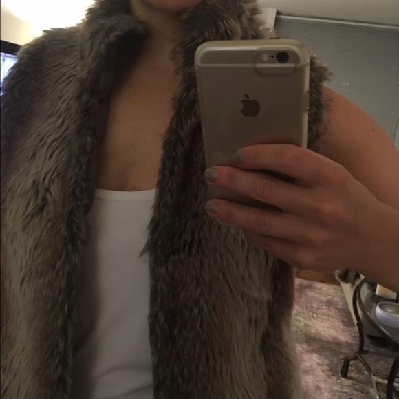 Faux fur vest