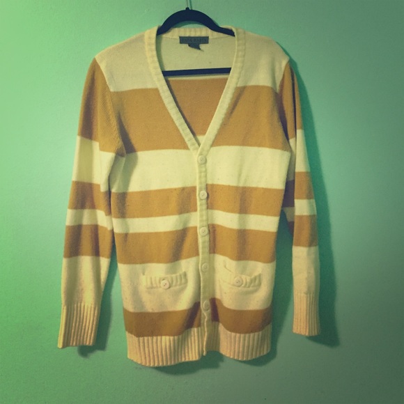 Cozy Striped Grandfather Cardigan - Picture 1 of 1