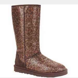Brown glitter tall Ugg