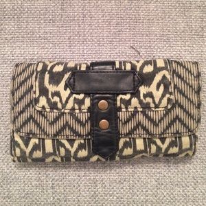 Black and Grey Aztec Print Wallet