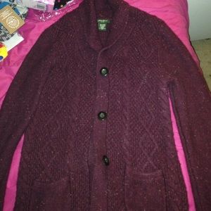 Eddie Bauer button up sweater with pockets
