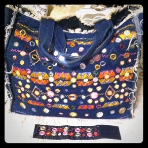 Fun Denim Bebe Bag & Matching Bracelet