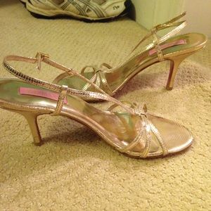 Metallic Gold size 8.5 Lilly Pulitzer heels