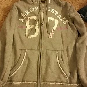 Zip-up hooded sweatshirt