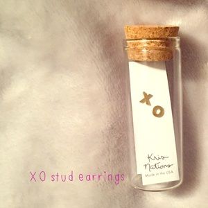 Kris Nations "XO" stud earrings