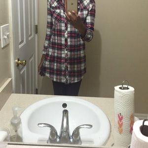 Plaid shirt dress NWT