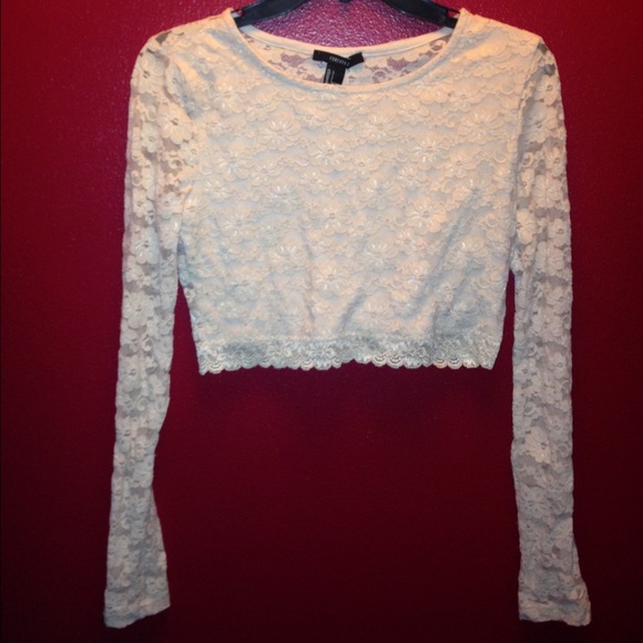 Pastel Pink Lace Crop Top