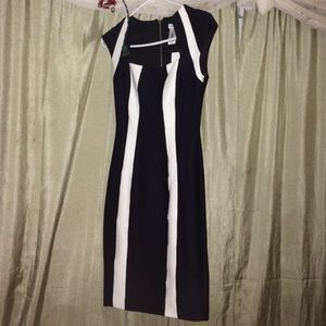 Black and white body con dress