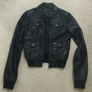 Obey Black Women's leather jacket